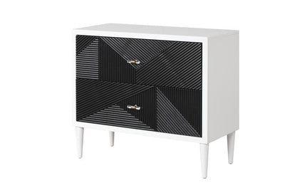 Dubni - Accent Table - White & Black Finish - Grand Furniture GA