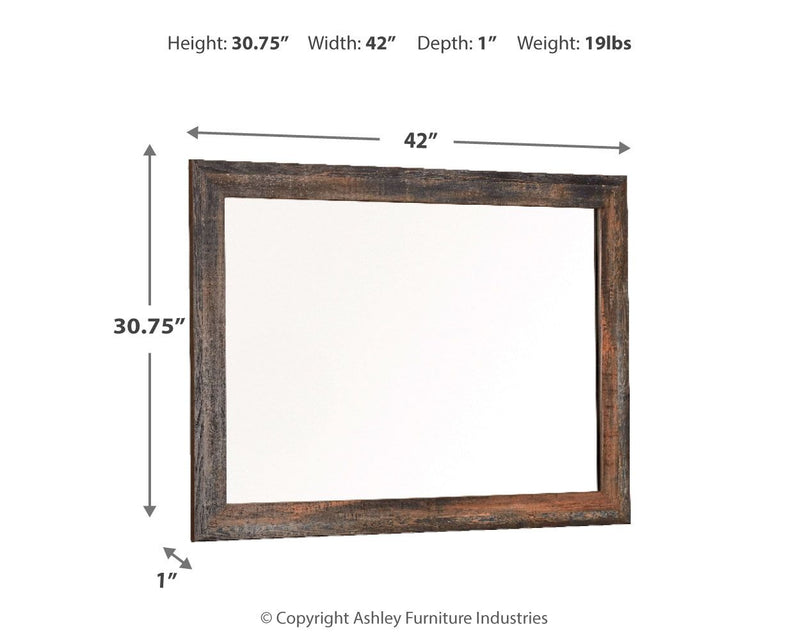 Drystan - Brown / Beige - Bedroom Mirror