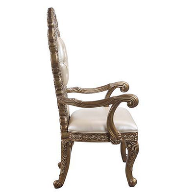 Constantine - Dining Chair (Set of 2) - PU, Brown & Gold Finish - Grand Furniture GA