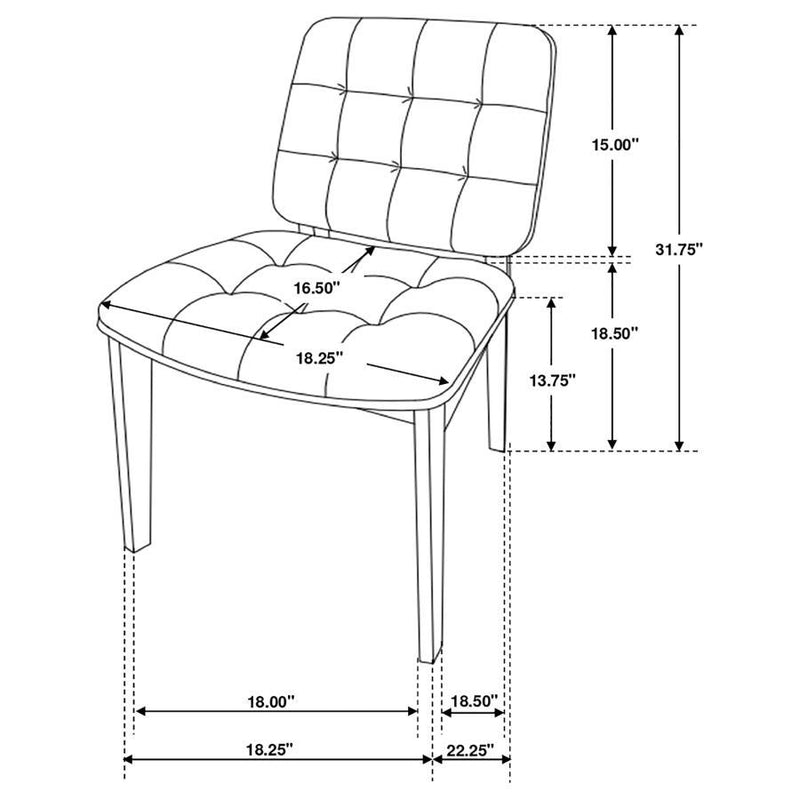 Redbridge - Upholstered Dining Side Chair (Set of 2) - Walnut