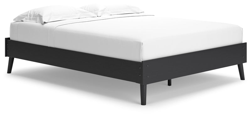 Charlang - Black / Gray - Queen Platform Bed