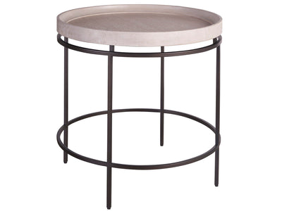 Coalesce - End Table - Pearl Silver