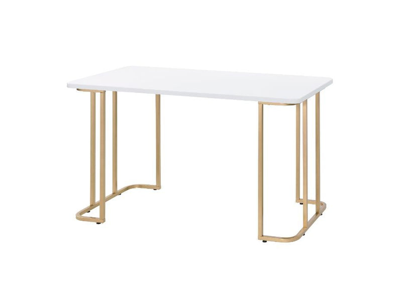 Estie - Writing Desk - White & Gold Finish - Grand Furniture GA