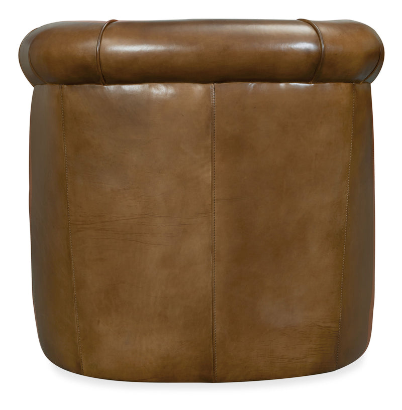 Axton - Swivel Leather Club Chair