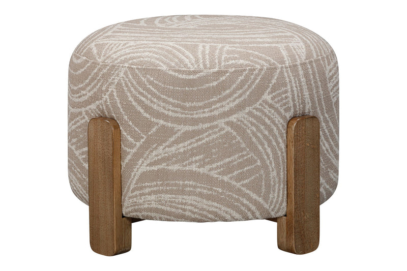 Willow - Accent Ottoman - Khaki Swirl