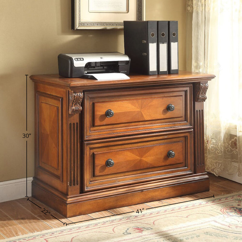 Huntington - 2 Drawer Lateral File - Antique Vintage Pecan