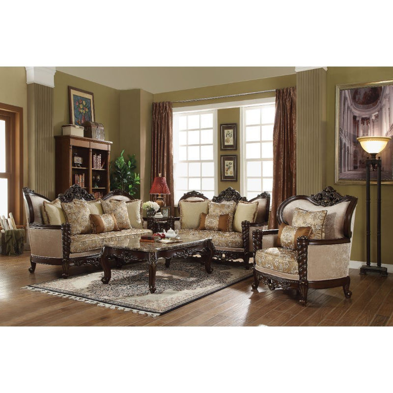 Devayne - Sofa - Fabric & Dark Walnut - Grand Furniture GA