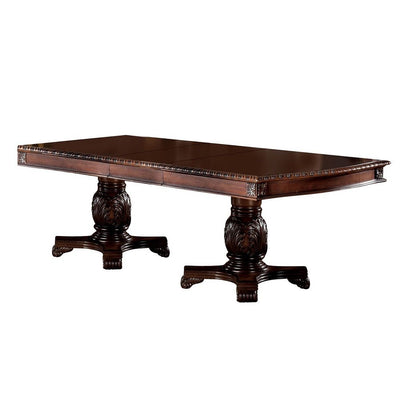 Chateau De Ville - Dining Table With Double Pedestal - Dark Brown - 46" - Grand Furniture GA