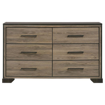 Baker - 6-Drawer Dresser - Brown And Light Taupe