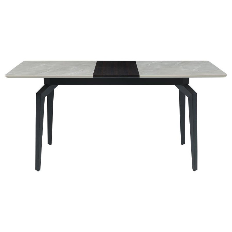 Mina - Rectangular Extension Dining Table - Gray Ceramic