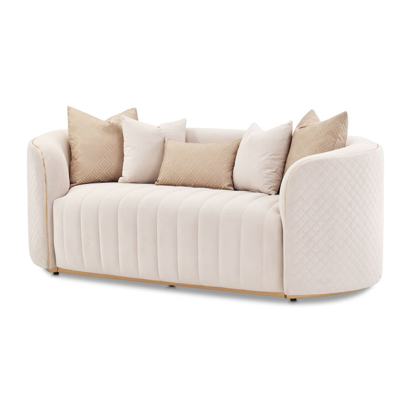 Ariana - Loveseat - Beige/Gold