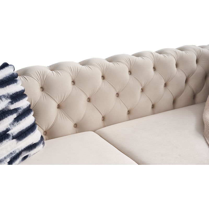 Chesterfield - Modern Tufted Velvet Living Room Sofa, 84.25&