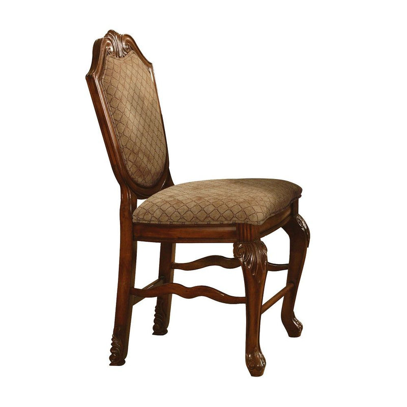 Chateau De Ville - Counter Height Chair (Set of 2) - Fabric & Cherry - Grand Furniture GA