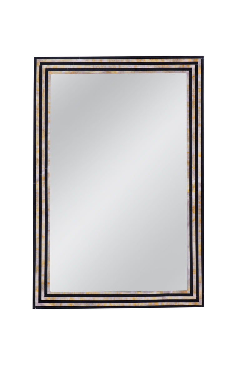 Stepford - Wall Mirror - Black / Cream