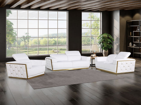1111 - 3-Piece Sofa Set With Adjustable Headrest