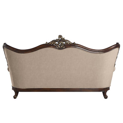 Ragnar - Sofa - Light Brown Linen & Cherry Finish - Grand Furniture GA