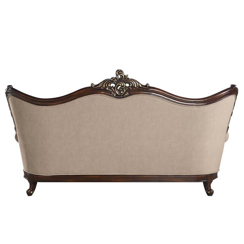 Ragnar - Sofa - Light Brown Linen & Cherry Finish - Grand Furniture GA