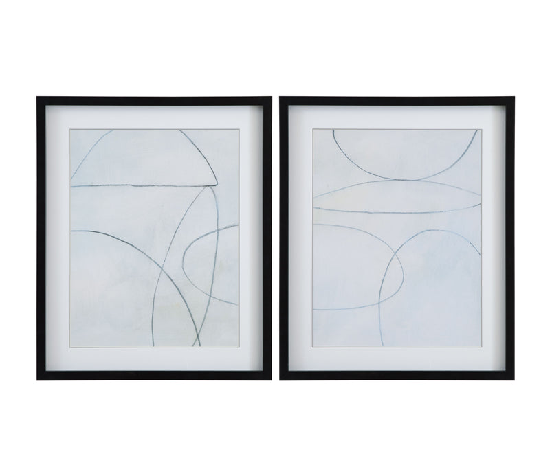 Stone Ligature - Framed Print (Set of 2) - Gray