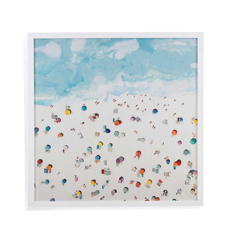 Beach Day - Framed Print - Light Blue