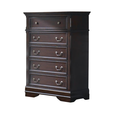 Cambridge - 5-Drawer Rectangular Chest - Cappuccino