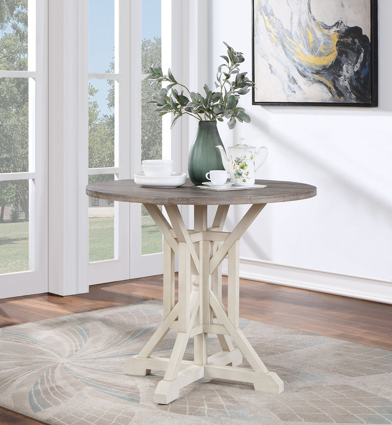 Bar Harbor II - Round Counter Height Dining Table - Cream