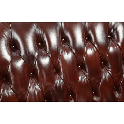 Eustoma - Sofa - Cherry Top Grain Leather Match & Walnut - Grand Furniture GA