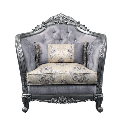 Ariadne - Chair - Fabric & Platinum - Grand Furniture GA