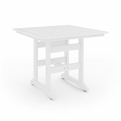 Square Counter Height Table Spacious HDPE Poly Lumber For Dining, Patio, And Garden Gatherings