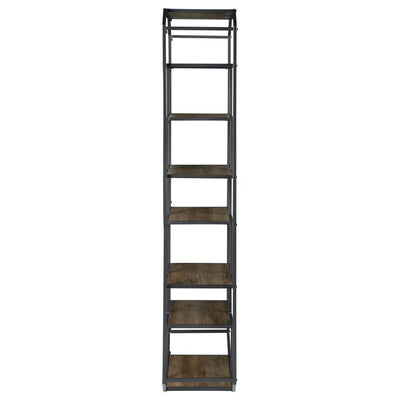 Leland - 6-Shelf Bookshelf - Rustic Brown