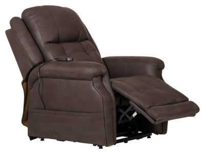 Haywood - Power Headrest Power Lift Lay Flat Recliner With Heat & Massage - Chocolate - 44"