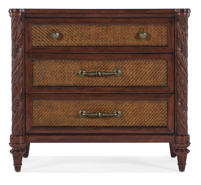 Charleston - Three-Drawer Traditional Nightstand - Dark Brown