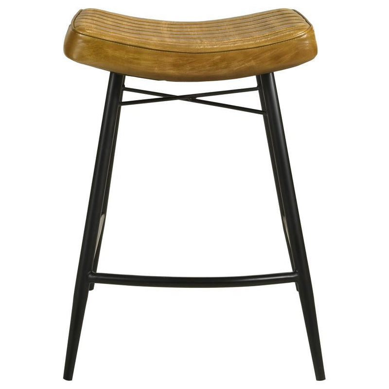 Bayu - Leather Upholstered Counter Stool (Set of 2)