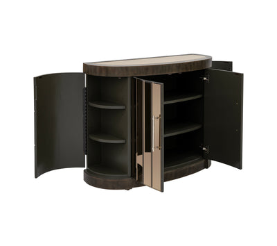 Serrano - Hall Cabinet - Rustic Oak / Bronze