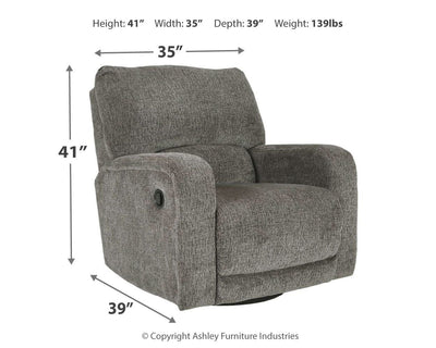 Wittlich - Slate - Swivel Glider Recliner