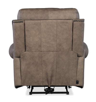 Duncan - Power Recliner With Power Headrest & Lumbar - Light Brown