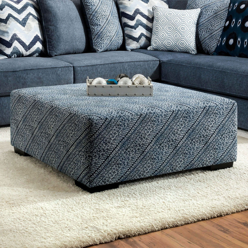 Brielle - Ottoman - Blue - Grand Furniture GA