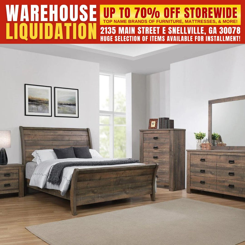 Coaster 4pc Panel Bedroom Set Includes Bed, Dresser, Mirror, & Nightstand Coaster 4pc Panel Bedroom Set Includes Bed, Dresser, Mirror, & Nightstand