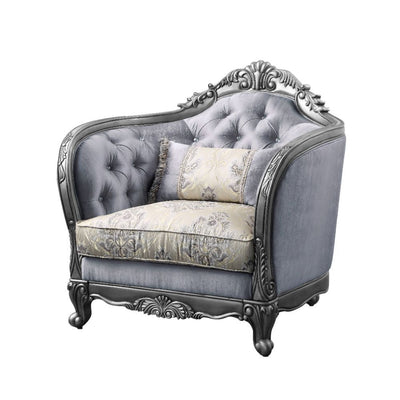 Ariadne - Chair - Fabric & Platinum - Grand Furniture GA