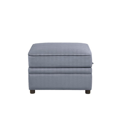 Bois II - Ottoman - Gray Velvet - Grand Furniture GA