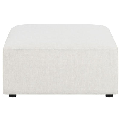 Freddie - Square Upholstered Ottoman - Pearl