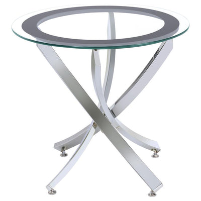 Brooke - Round Glass Top Coffee Table Set