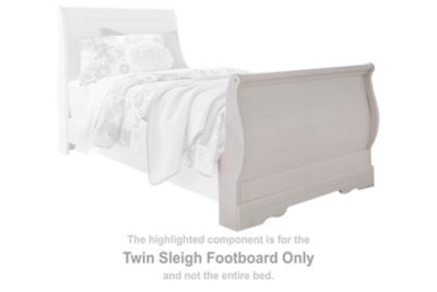 Anarasia - White - Twin Sleigh Footboard