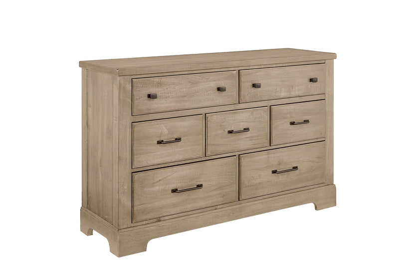 Cool Rustic - 7 Drawer Dresser - Clear Maple