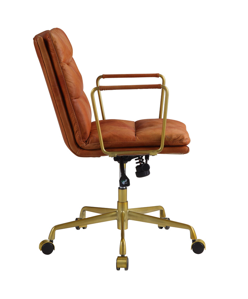 Dudley - Executive Office Chair - Rust Top Grain Leather - Grand Furniture GA