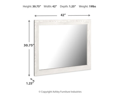 Gerridan - White / Gray - Bedroom Mirror