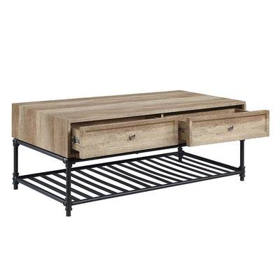 Brantley - Coffee Table - Oak & Sandy Black Finish - Grand Furniture GA