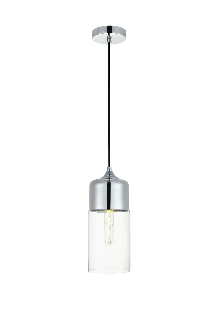 Elegant Lighting Ashwell Single Light 5" Wide Mini Pendant with Clear Glass LD2240C.