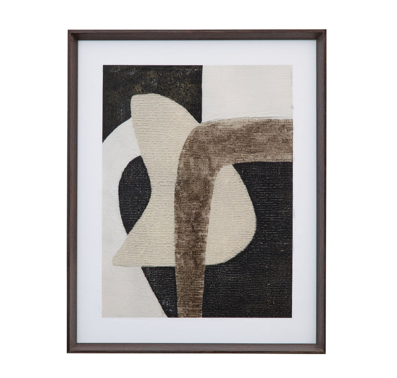 Spin Drift - I Framed Print - Dark Brown / Beige