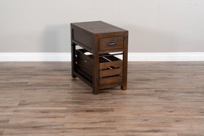 Homestead - 25" Chair Side Table - Dark Brown