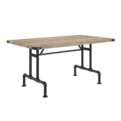 Edina - Dining Table - Oak & Sandy Black Finish - Grand Furniture GA